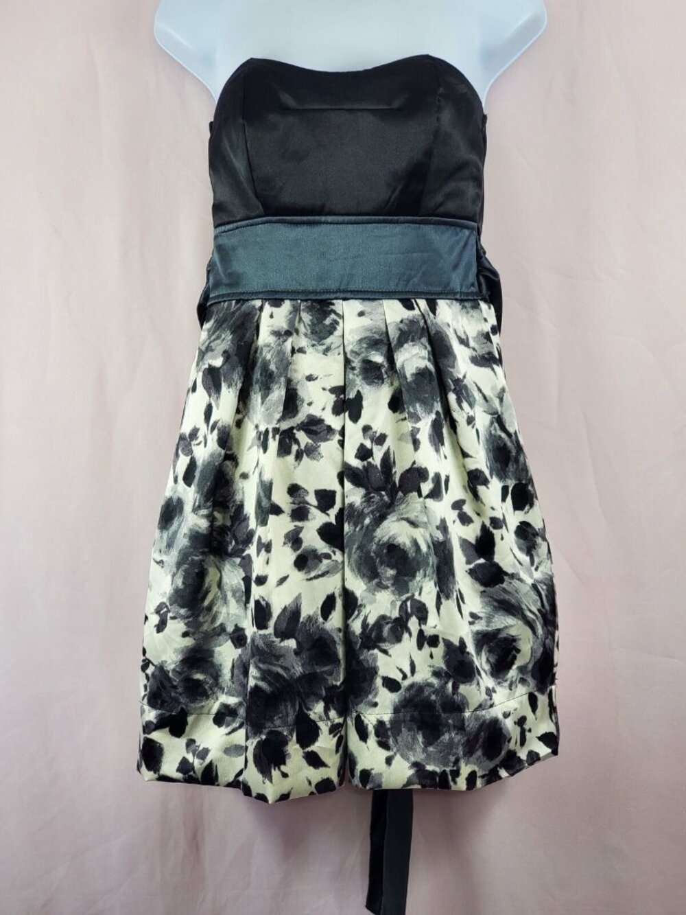 Black and White Roses Cocktail Dress by Ruby Rox